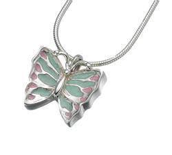 Sterling Silver Enamelled Butterfly Pendant (END OF LINE)