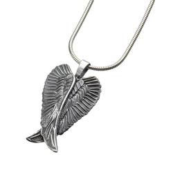 Sterling Silver Antique Angel Wings Pendant (END OF LINE)