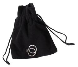 Suedette Jewellery Pouch (Navy) - Medium