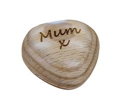 Engraved Wooden Heart (Natural) - Keepsake ( END OF LINE)