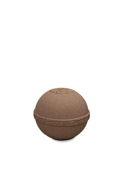 Biodegradable Round Urn (Brown) - Adult
