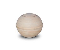 Biodegradable Round Urn (Light Wood) - Adult