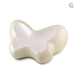 Metal Butterfly Urn (Cream / White) - Adult (END OF LINE)