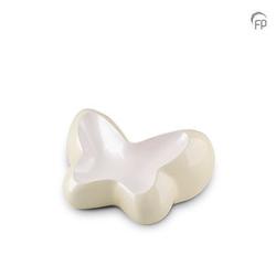 Metal Butterfly Urn (Cream / White) - Small (END OF LINE)