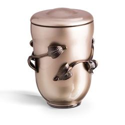 CRYSTAL LEAF URN (CAPPUCCINO) - ADULT (END OF LINE)