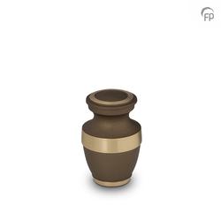 Brass Gold Band Urn (Smoky Brown) - Keepsake