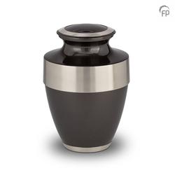 Brass Silver Band Urn (Anthracite) - Adult