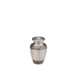 Brass Engraved Band Urn (Steel) - Keepsake