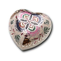 Metal Heart (Silver with Coloured Pattern) - Keepsake