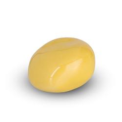 Ceramic Cuddle Stone (Pale Yellow, High Shine) - Keepsake (END OF LINE)