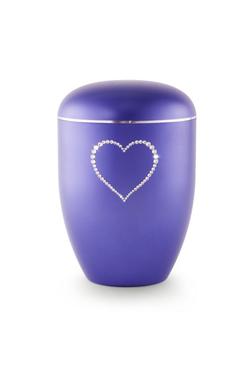 Arboform Crystal  Heart Urn (Violet) - XL Adult