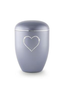 Arboform Crystal Heart Urn (Steel Grey) - XL Adult