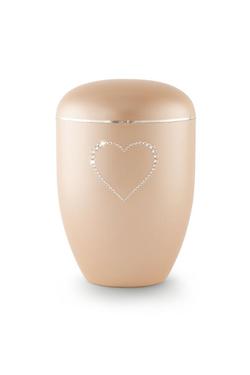Arboform Crystal Heart Urn (Apricot) - XL Adult