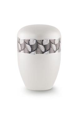 Arboform Leaf Border Urn (Pearl) - XL Adult (END OF LINE)