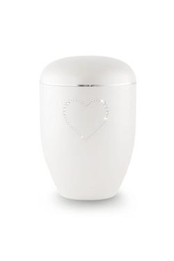 Arboform Crystal Heart Urn (Pearl) - XL Adult