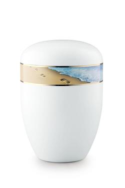 Arboform Footprints Border Urn (White) - XL Adult
