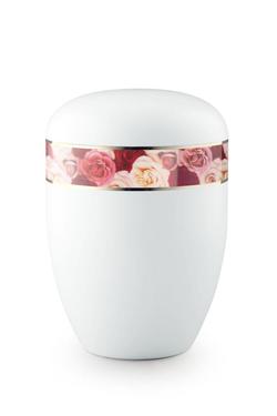 Arboform Rose Border Urn (White) - XL Adult