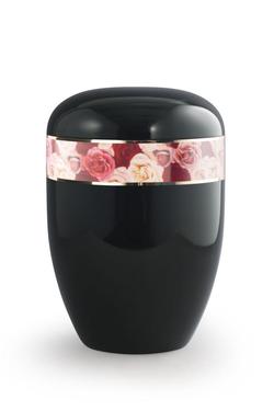 Arboform Rose Border Urn (Black) - XL Adult
