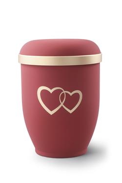 Arboform Entwined Hearts Urn (Red and Gold) - XL Adult