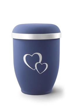 Arboform Entwined Hearts Urn (Blue and Silver) - XL Adult
