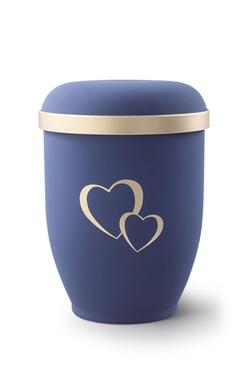 Arboform Entwined Hearts Urn (Blue and Gold) - XL Adult