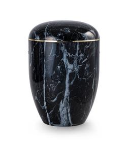 Arboform Marble Effect Urn (Black) - XL Adult