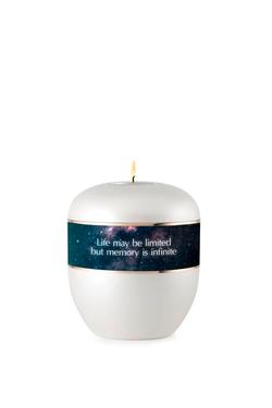 Ceramic Galaxy Border Candle Holder (White) - Keepsake