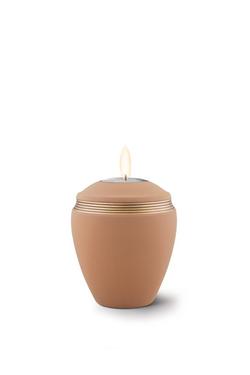 Ceramic Colour Line Candle Holder (Sand) - Keepsake