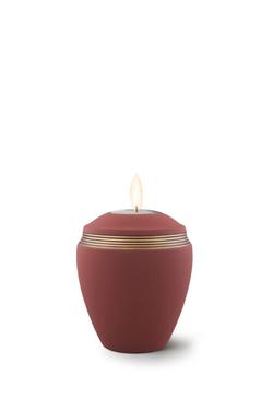 Ceramic Colour Line Candle Holder (Dark Rust) - Keepsake