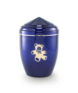 Steel Teddy Bear Urn (Blue) - Infant