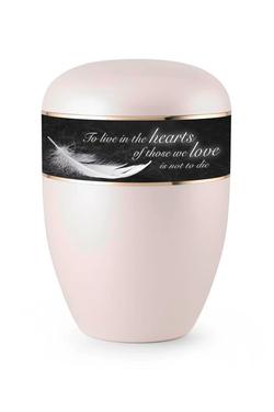 Arboform Feather Border Urn (White) - Adult