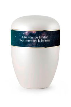 Arboform Galaxy Border Urn (White) - Adult
