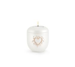 Porcelain Crystal Heart Candle Holder (Pearl) - Keepsake
