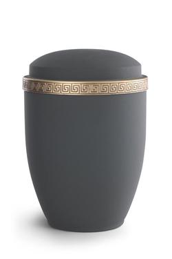 Steel Athena Gold Border Urn (Graphite) - XL Adult