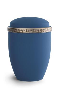 Steel Athena Gold Border Urn (Marine Blue) - XL Adult