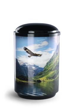 Steel Mountain Lake Urn (Black) - XL Adult
