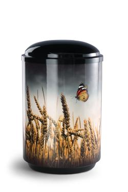Steel Wheatfield Urn (Black) - XL Adult