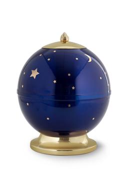 Steel Moon & Stars Globe Urn (Cobalt Blue) - XL Adult (END OF LINE)