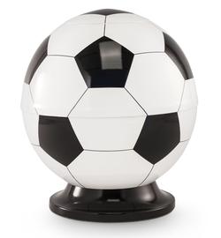 Steel Football Globe Urn (Black & White) - XL Adult (END OF LINE)