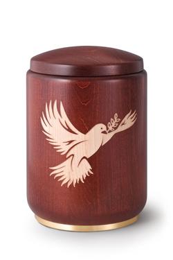 Wooden Dove Urn (Stained Mahogany) - XL Adult