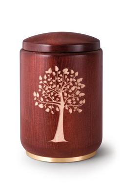 Wooden Tree Urn (Stained Mahogany) - XL Adult
