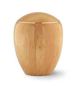 Wooden Round Top Urn (Natural Wood) - XL Adult