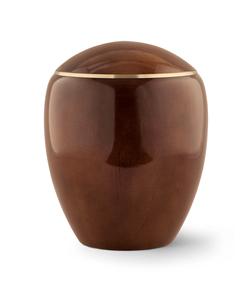 Wooden Round Top Urn (Teak) - XL Adult