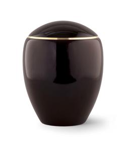 Wooden Round Top Urn (Ebony) - XL Adult