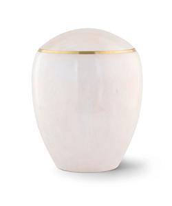 Wooden Round Top Urn (White Birch) - XL Adult